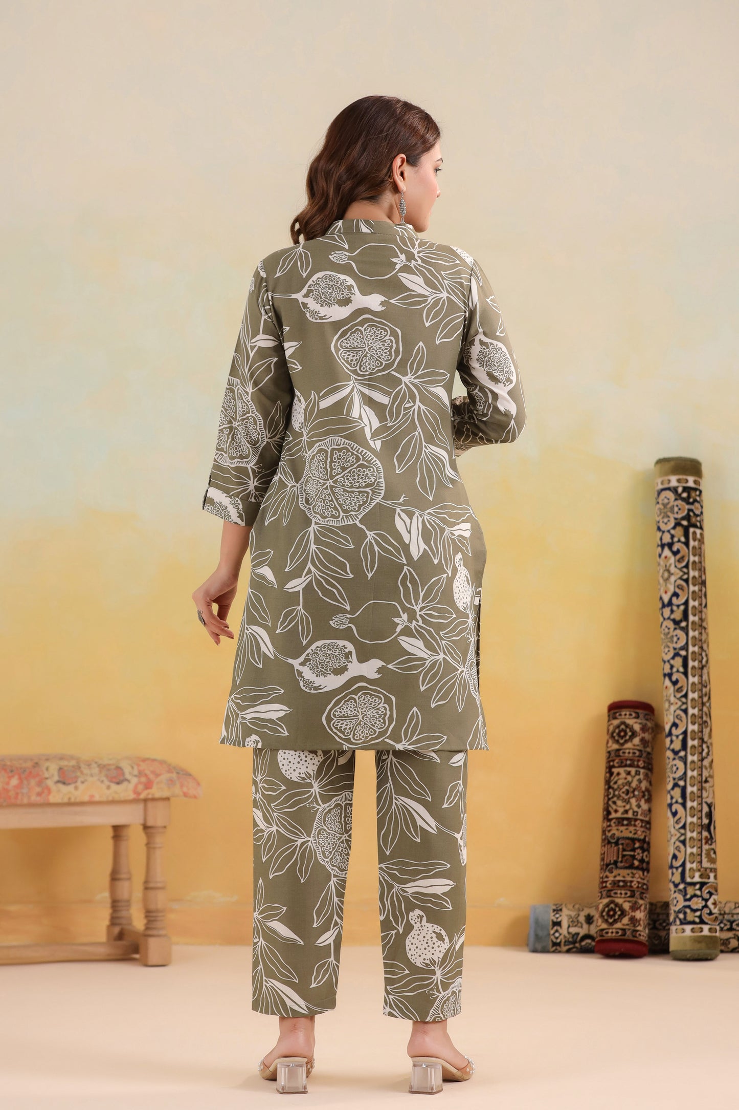 Green Cotton Co-ord Set