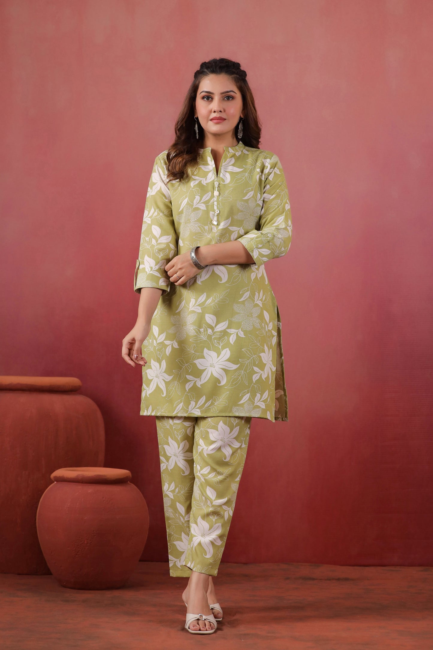Green Cotton Co-ord set