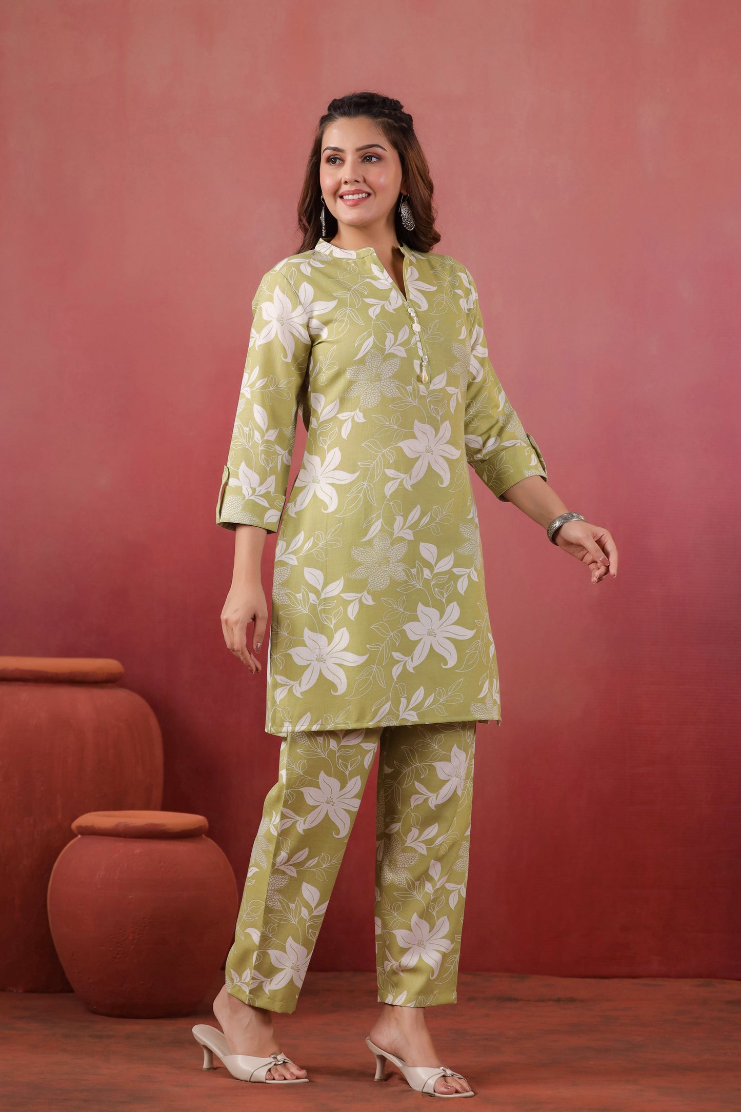 Green Cotton Co-ord set