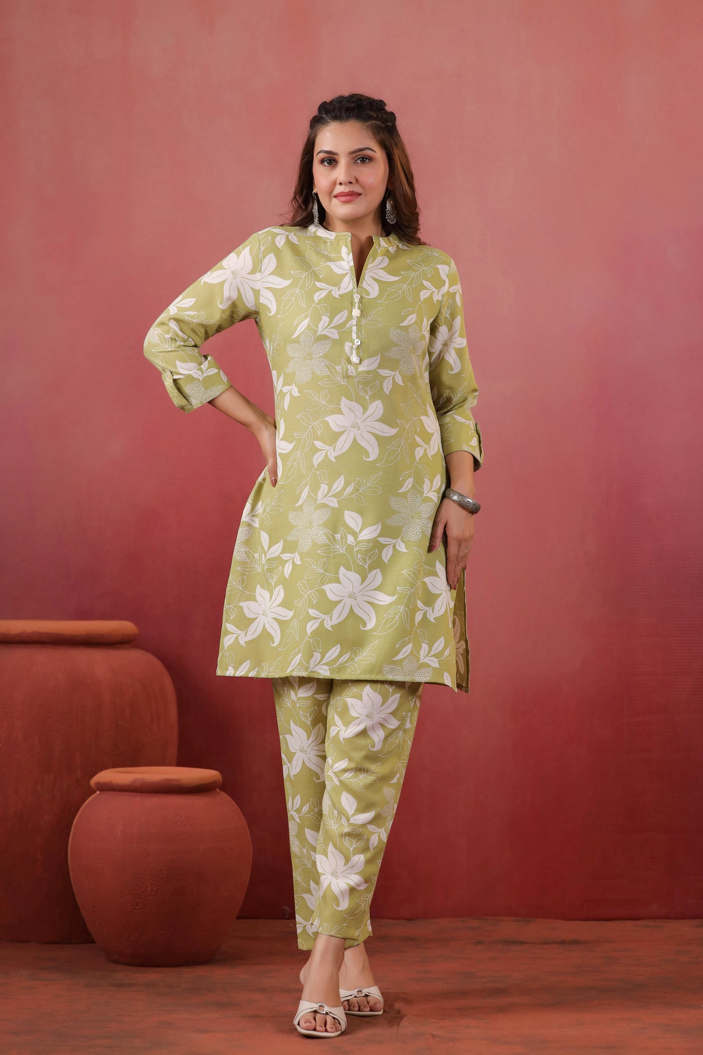 Green Cotton Co-ord set