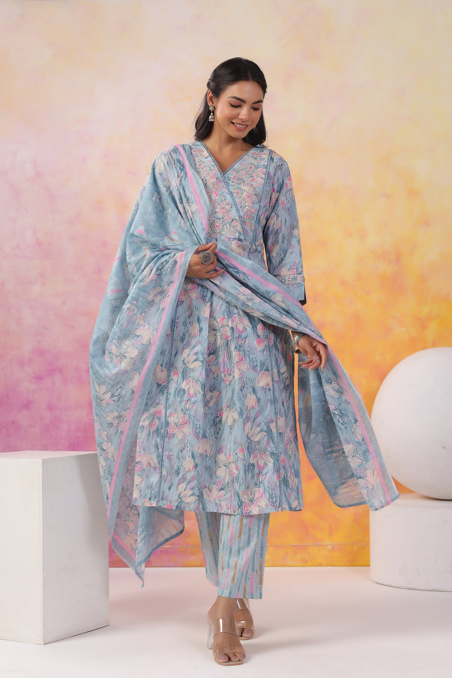 Printed Kurti Set