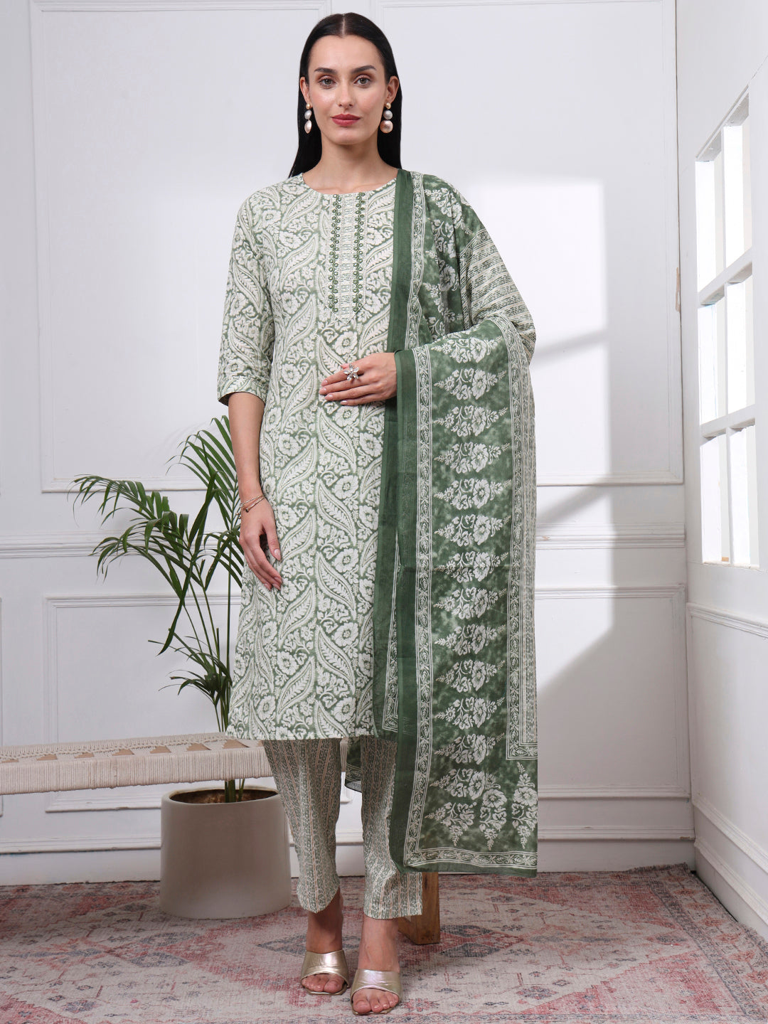 Cotton Printed Kurti Set