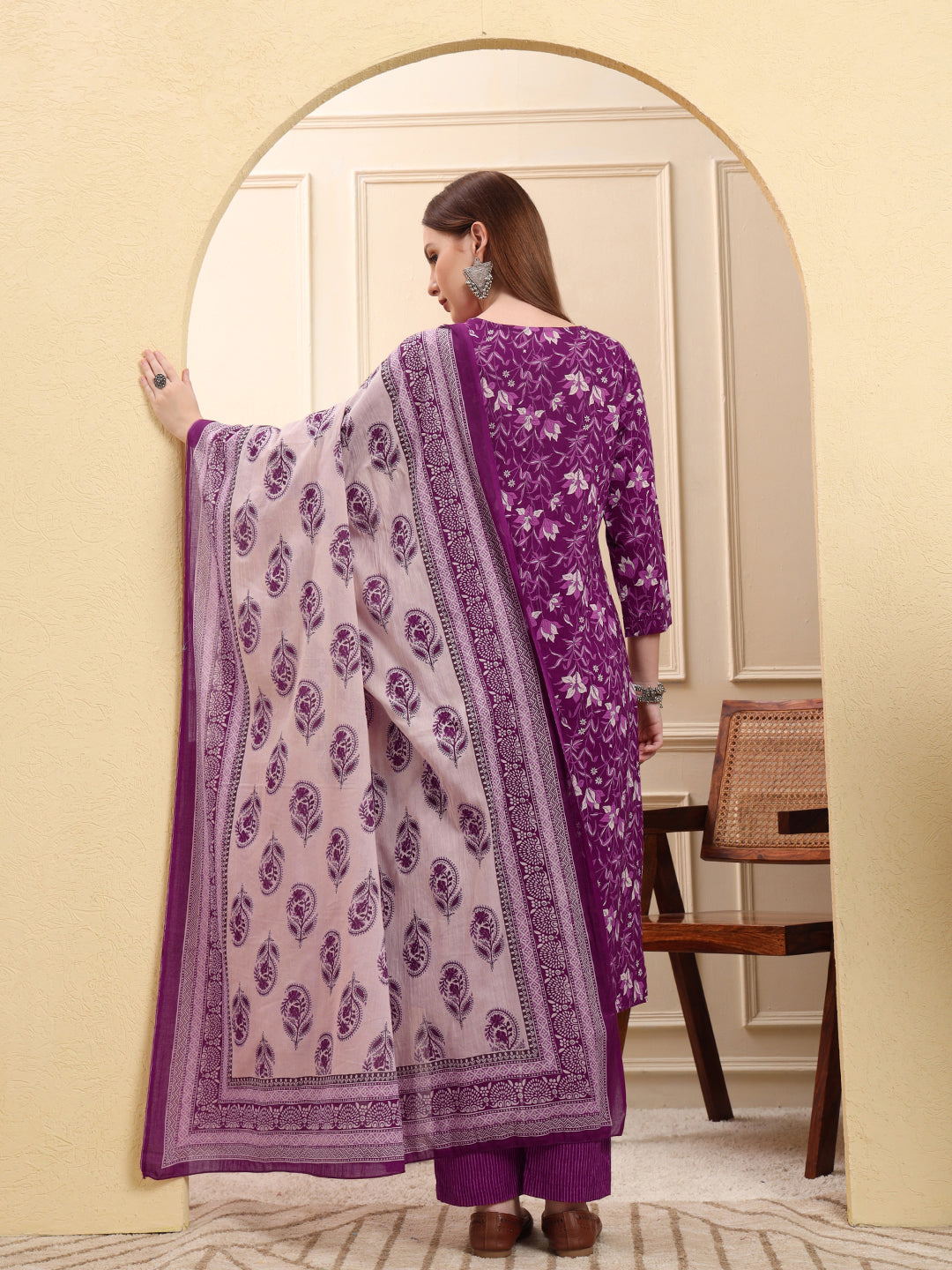 Purple Festive Kurti Set
