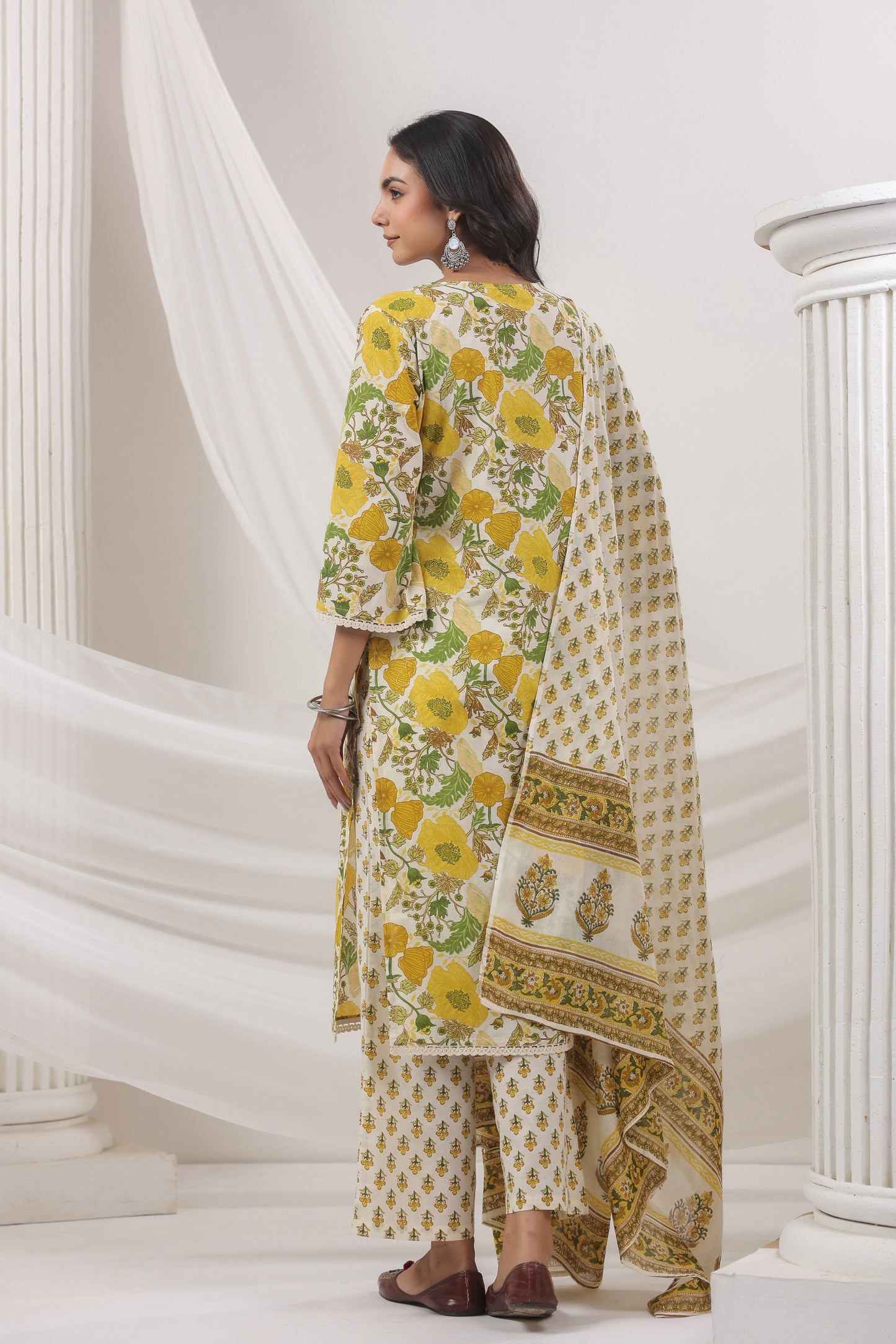 Mustard Kurti Set