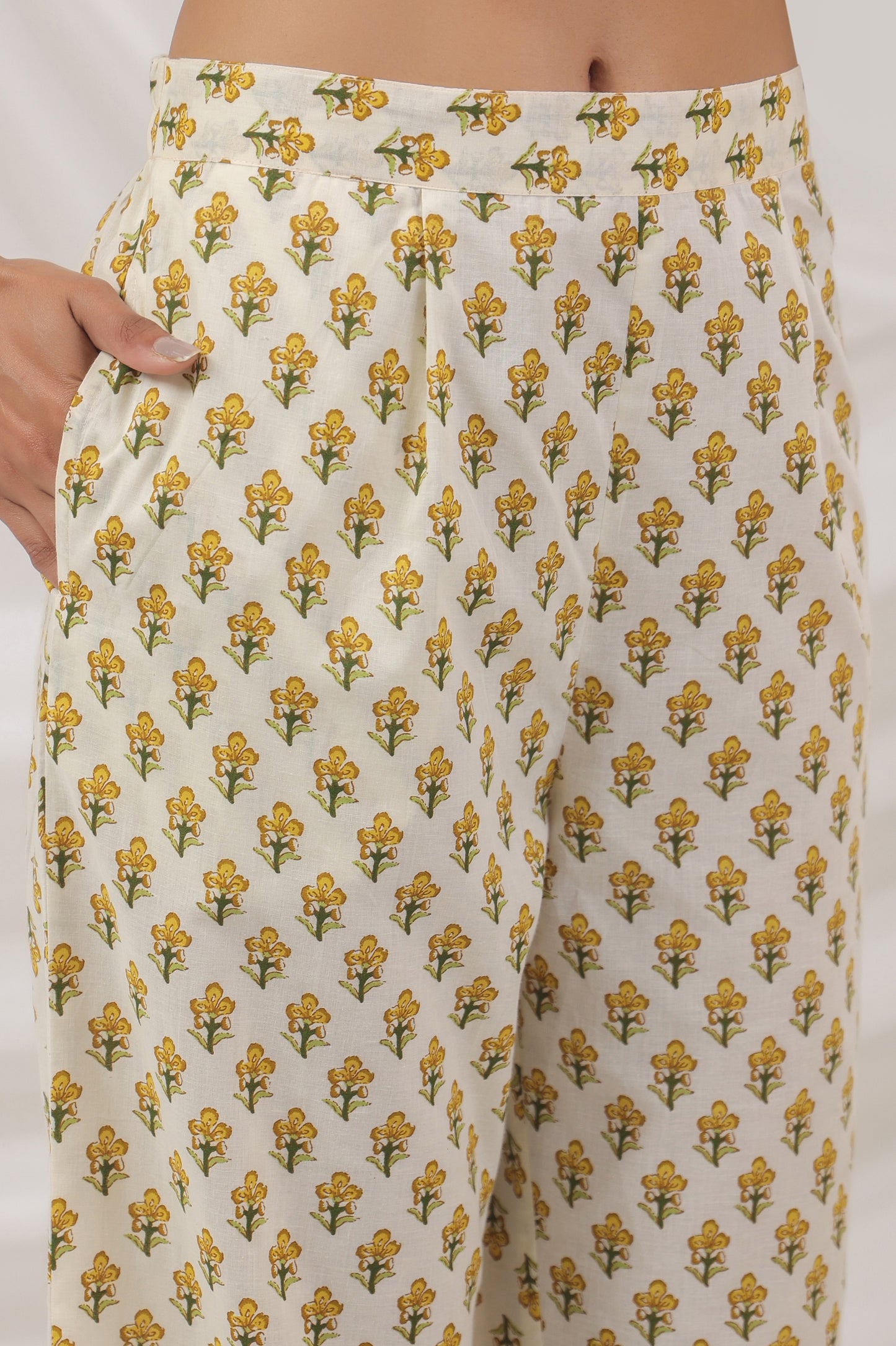 Mustard Kurti Set