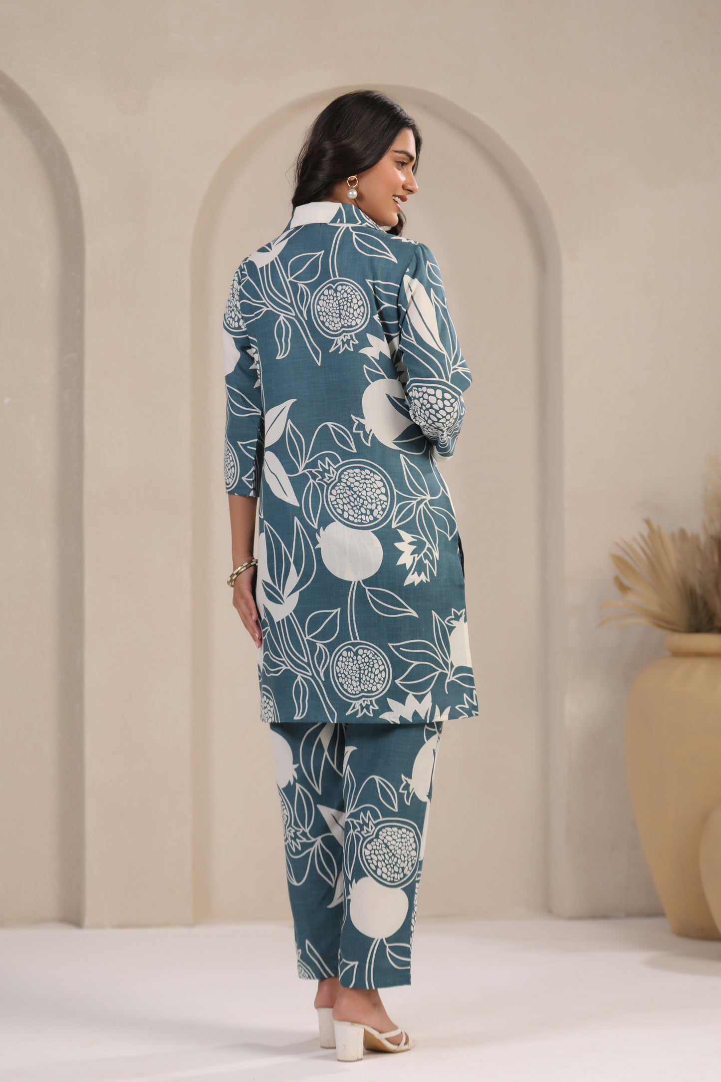 Blue Cotton Co-ord Set