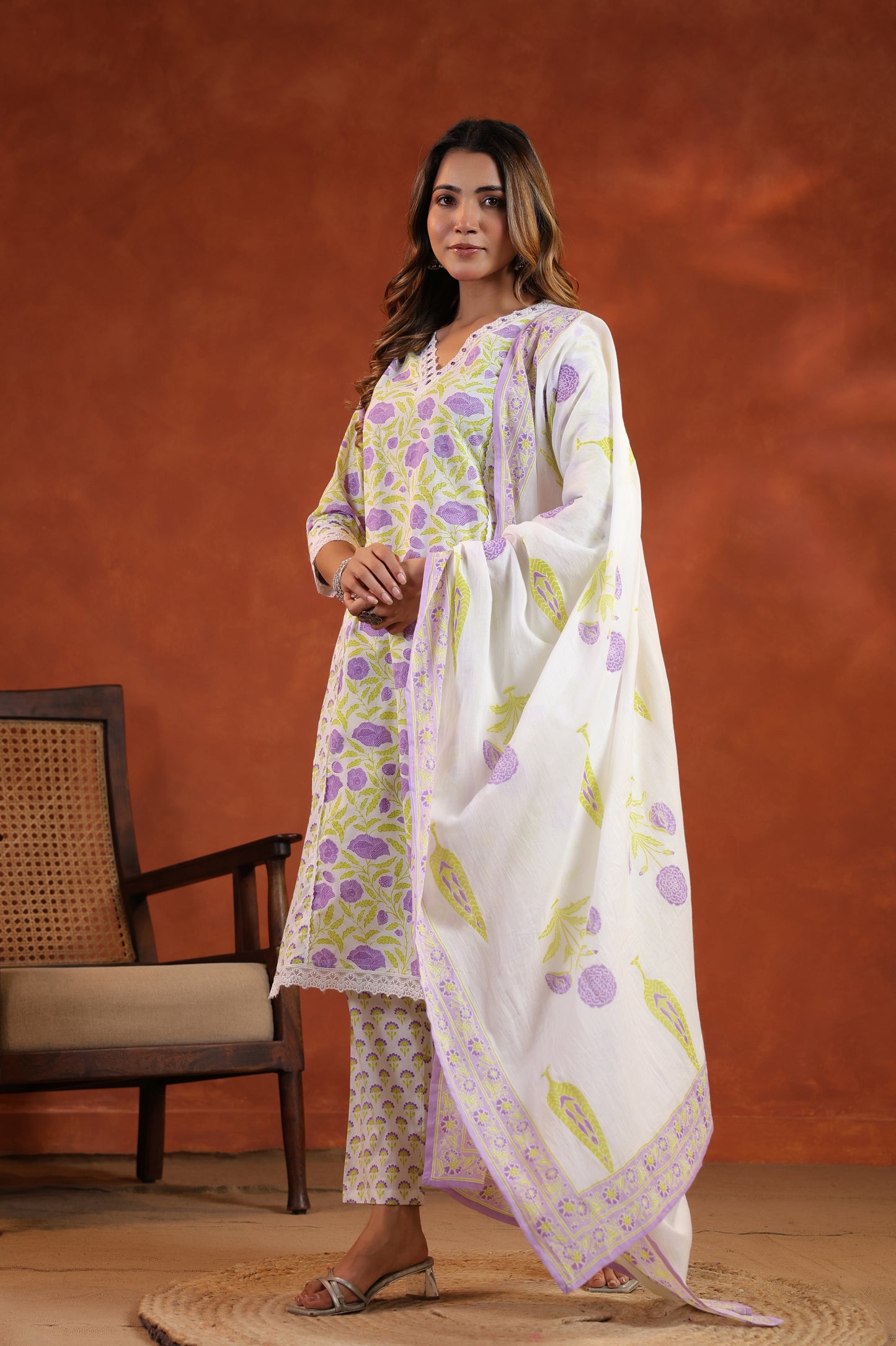 Floral Printed Kurti Set