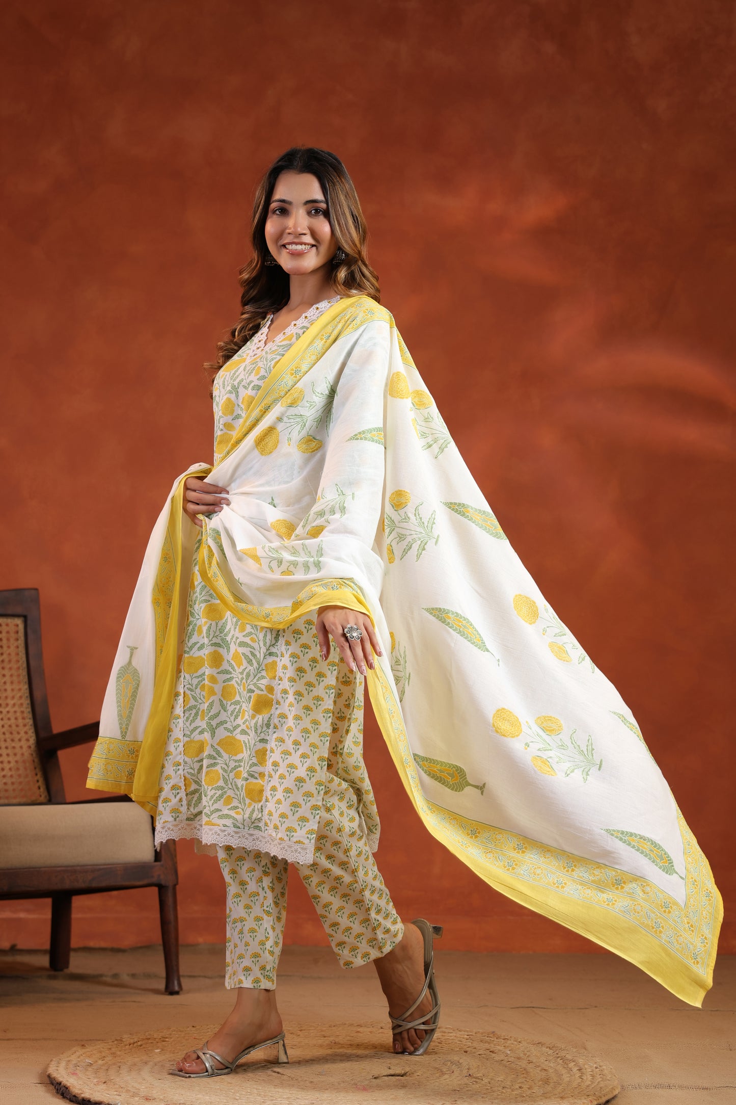 Floral Printed Kurti Set