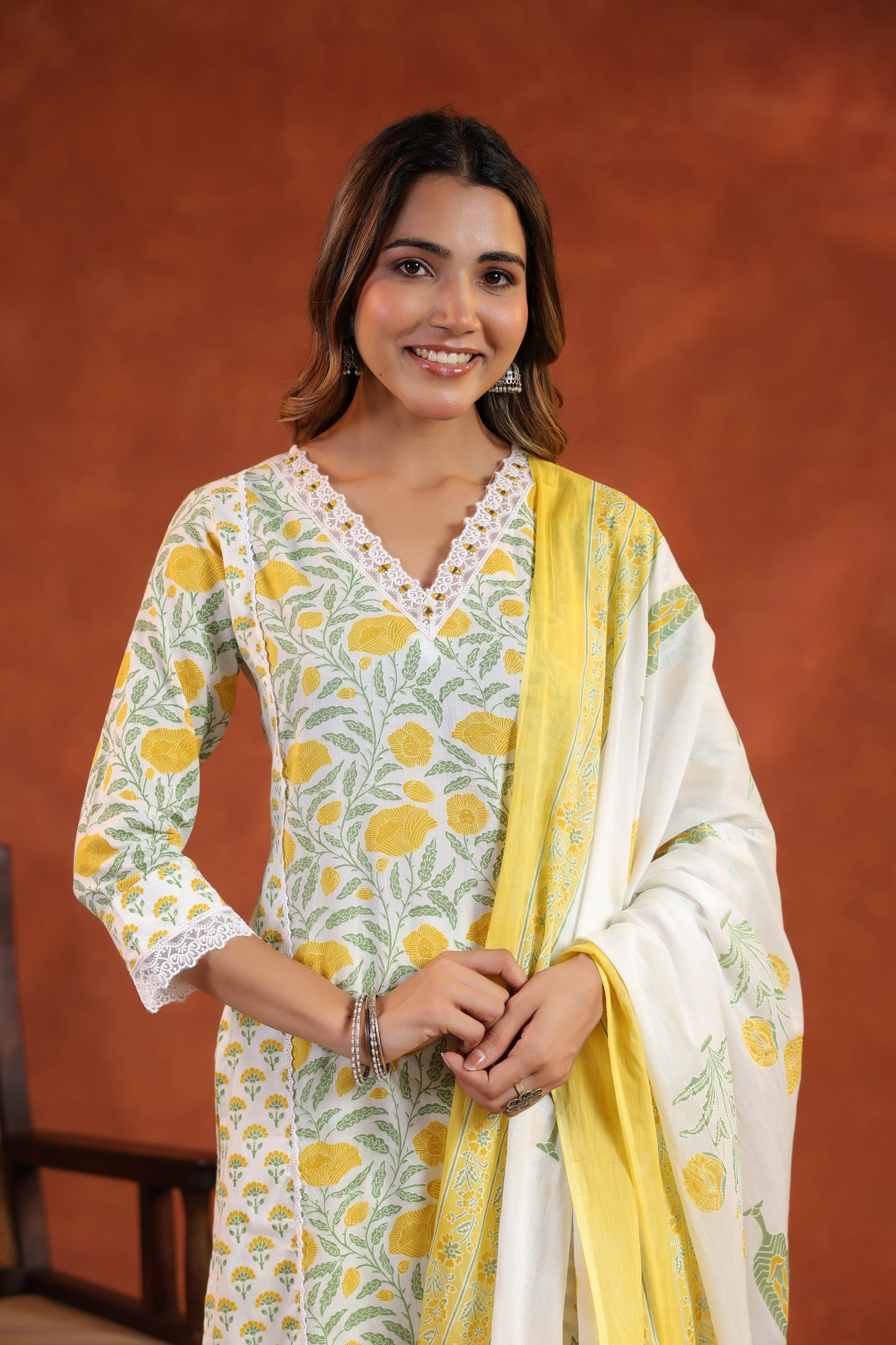 Floral Printed Kurti Set