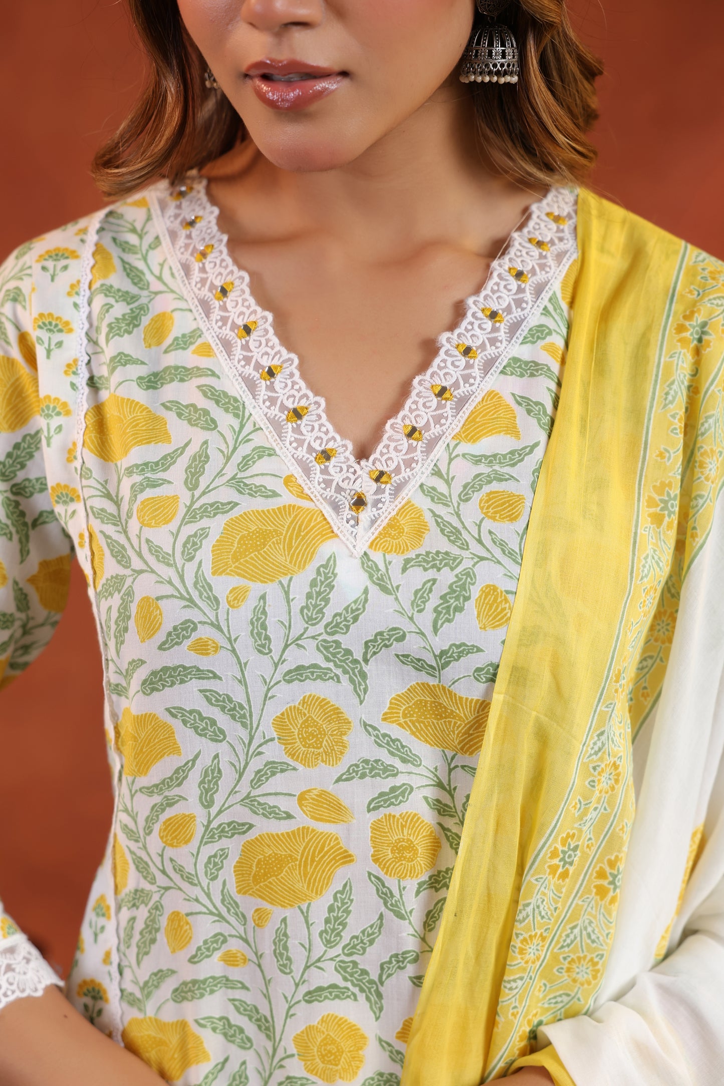 Floral Printed Kurti Set