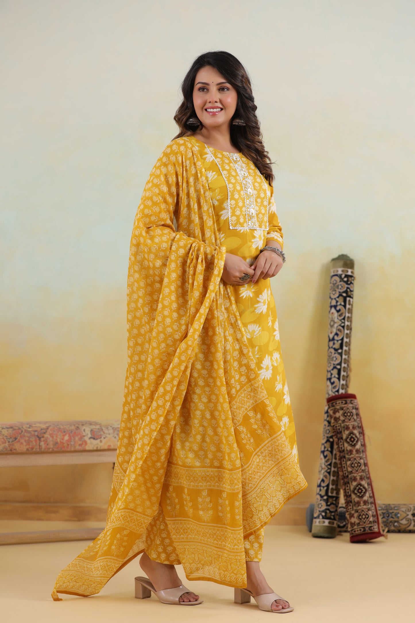 Yellow Kurti Set