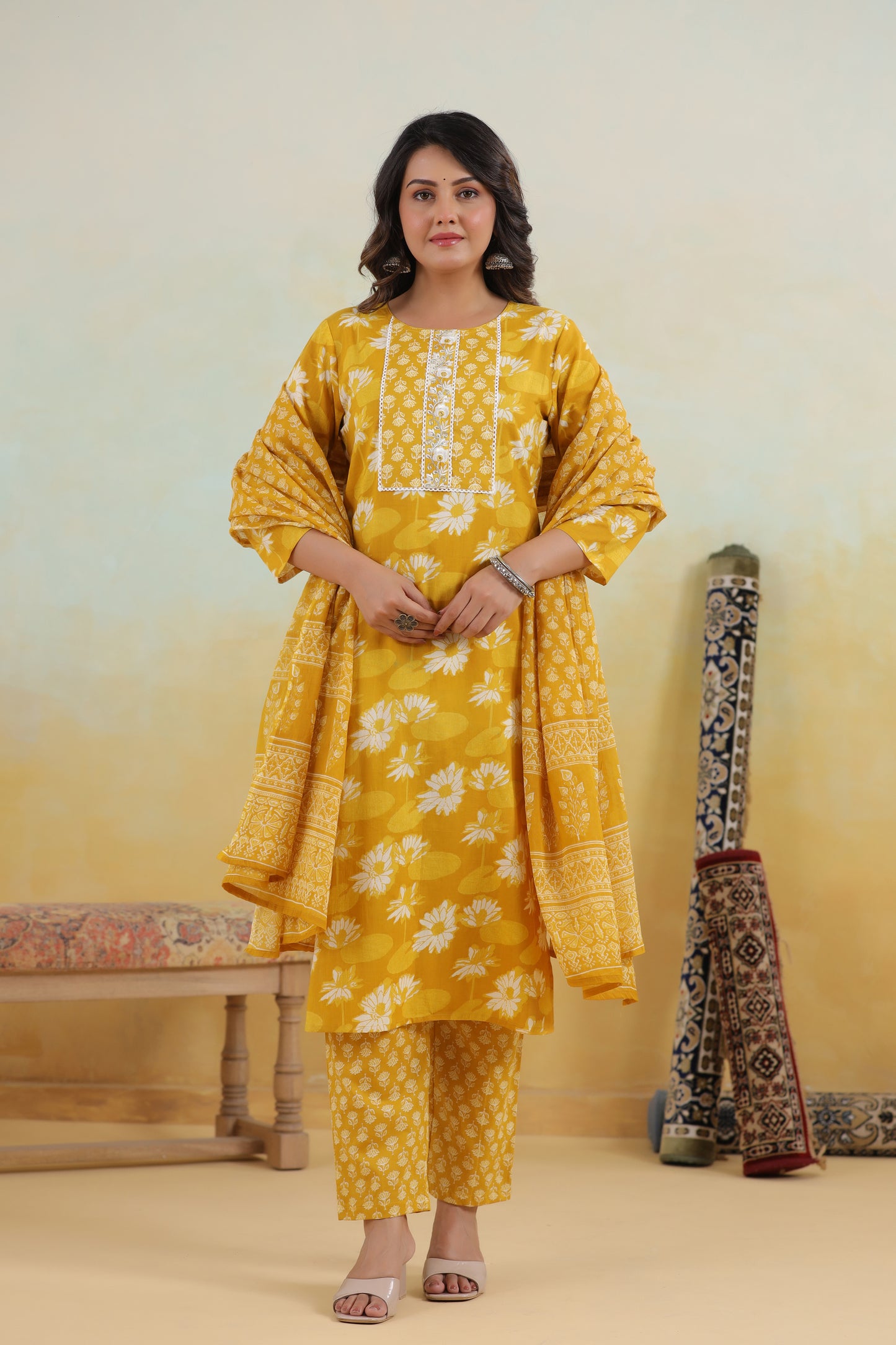Yellow Kurti Set