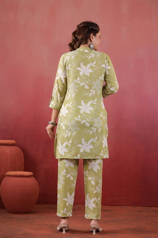 Green Cotton Co-ord set