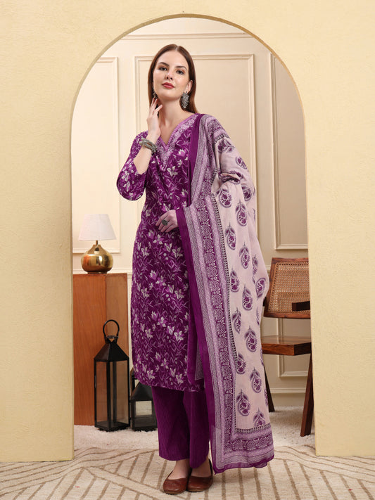 Purple Festive Kurti Set