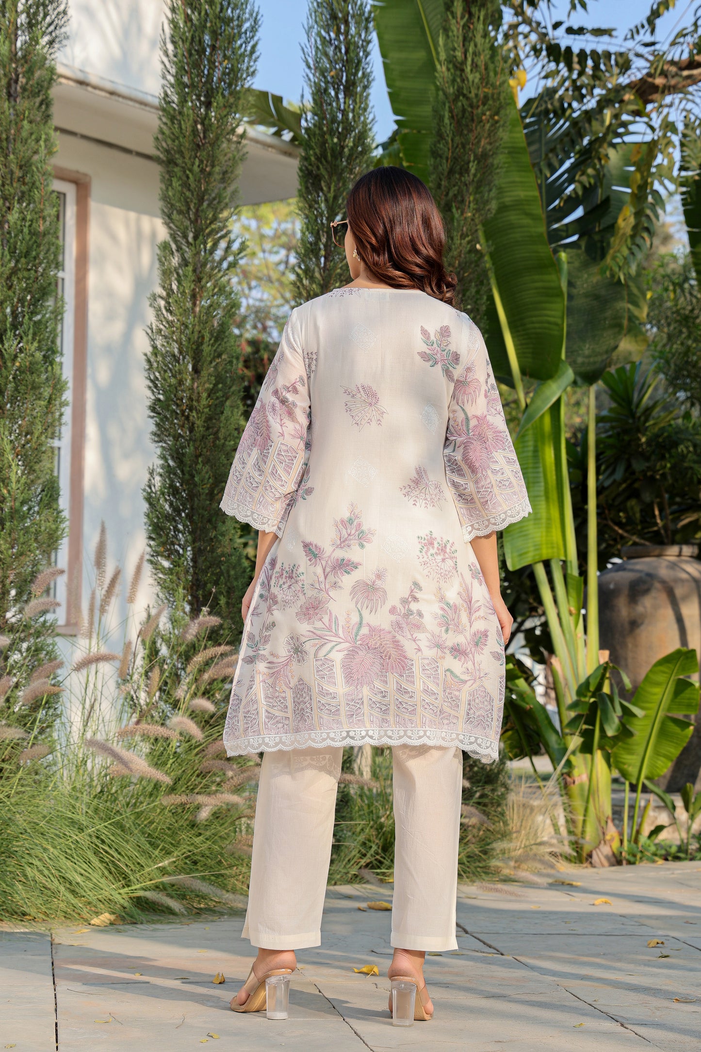 Off White Print Co-orded Set