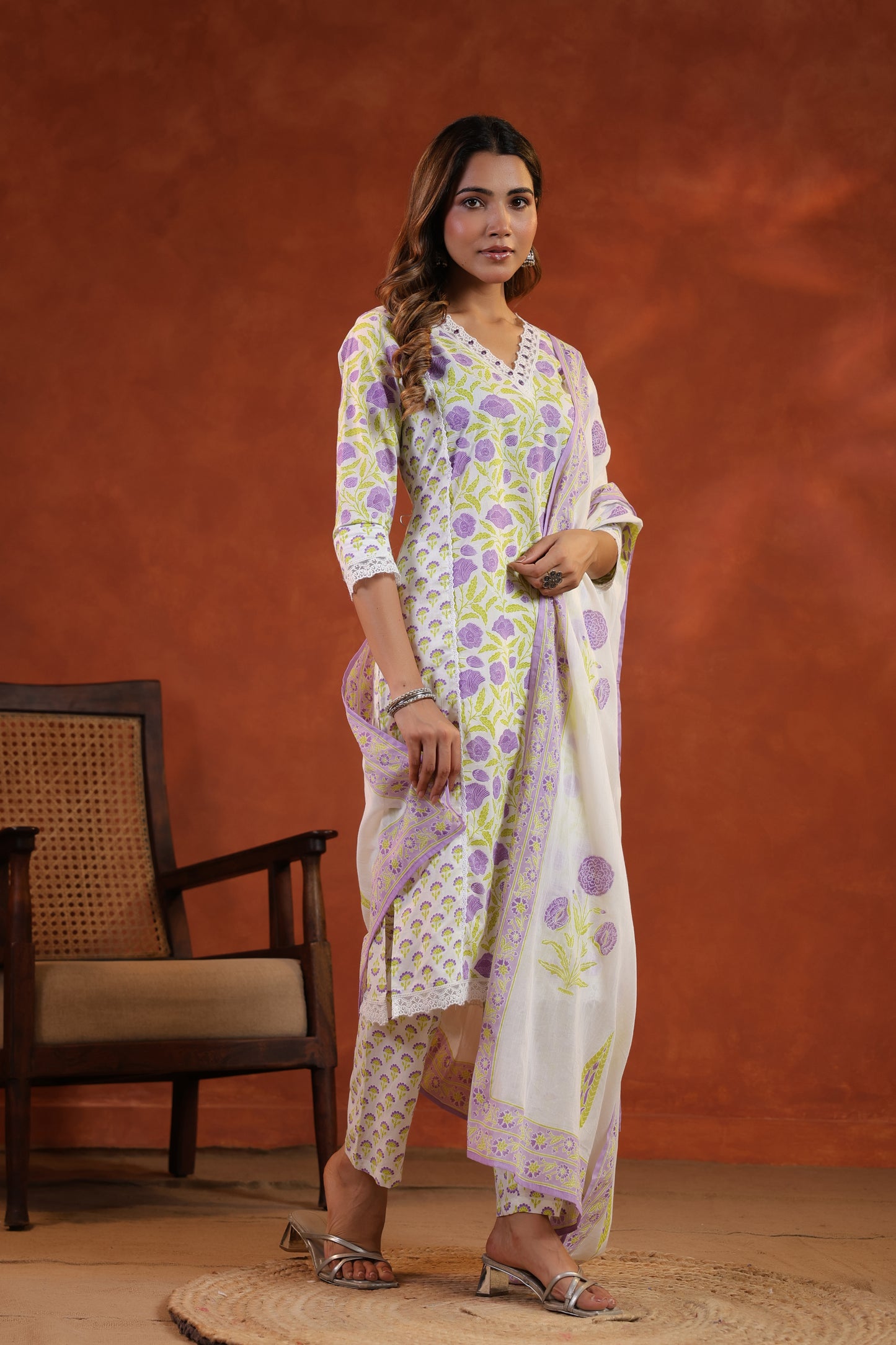 Floral Printed Kurti Set