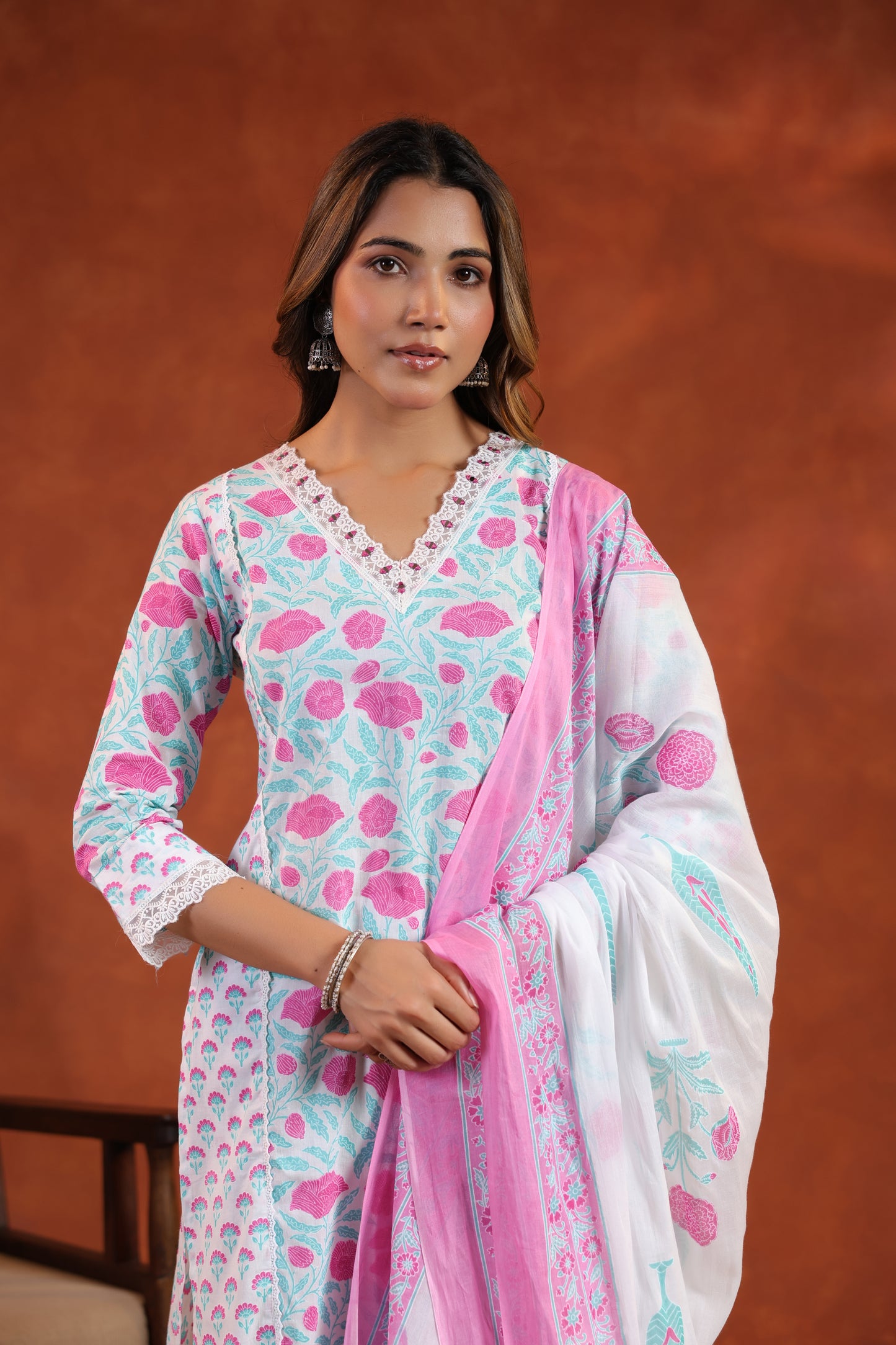 Floral Printed Kurti Set