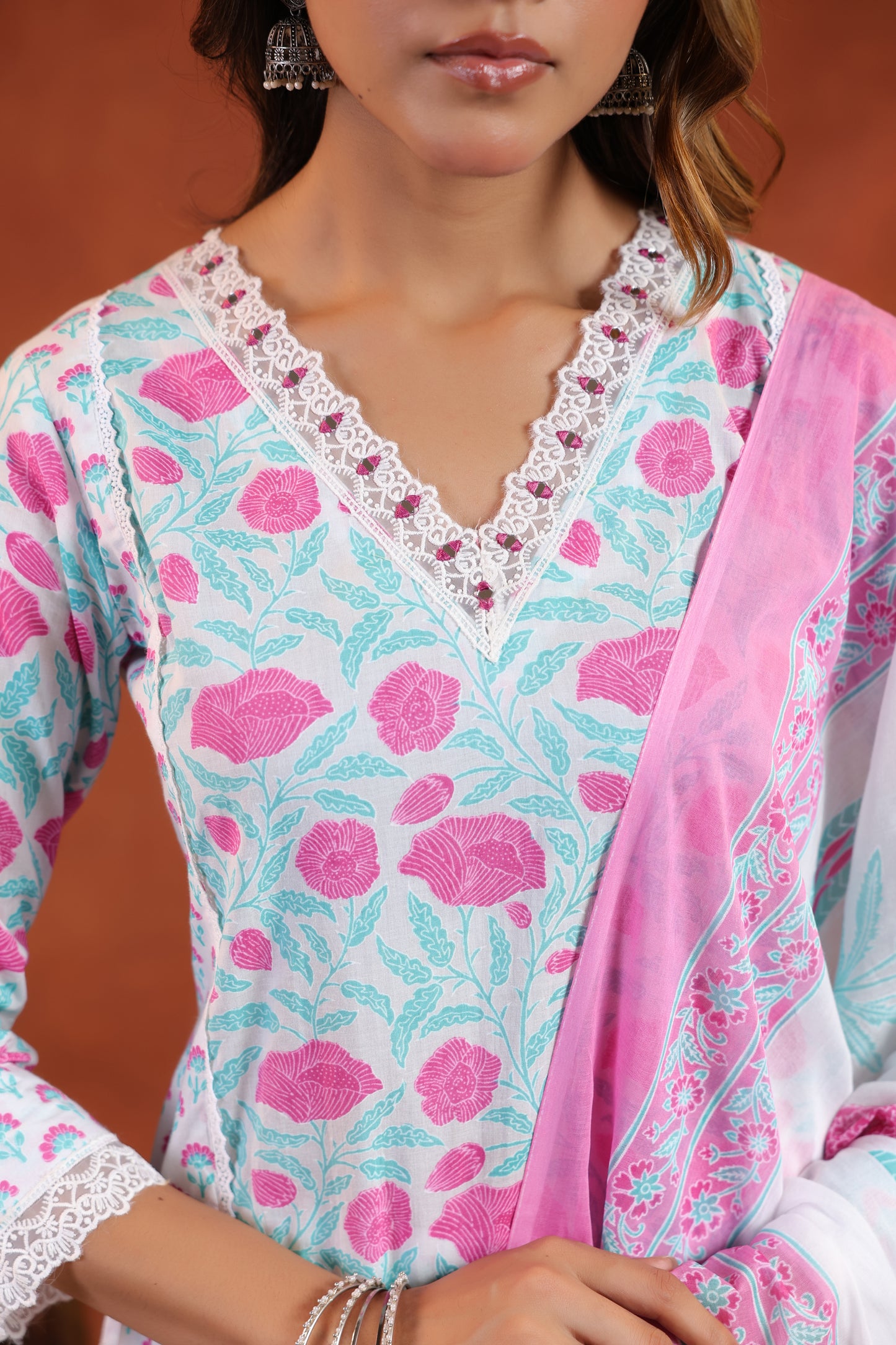 Floral Printed Kurti Set